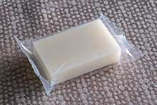 A mochi square in the package