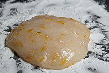 the dough on a floured work surface