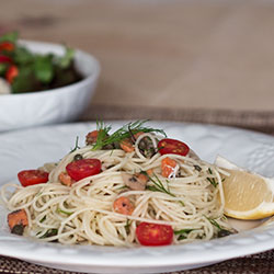 Mediterranean Salmon Cold Pasta