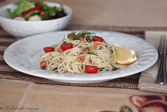 Mediterranean Salmon Cold Pasta