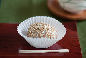 A sesame-covered ohagi