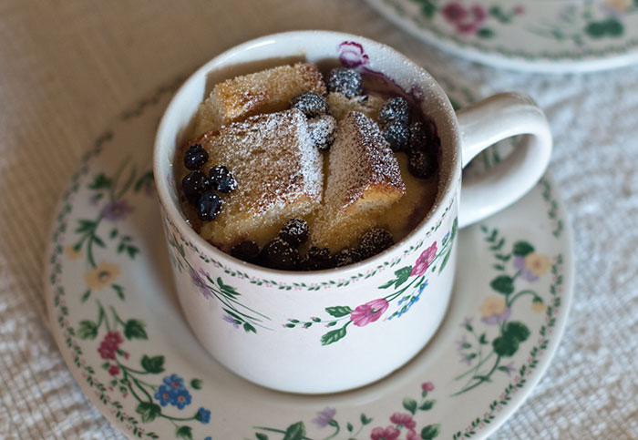 Blueberry Mascarpone Bread Pudding